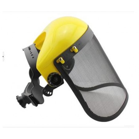 油锯 割草帽 面部保护 带网安全帽 防护帽 塑料 割草机面罩 网罩